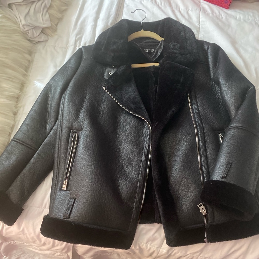 Top shop shearling jacket